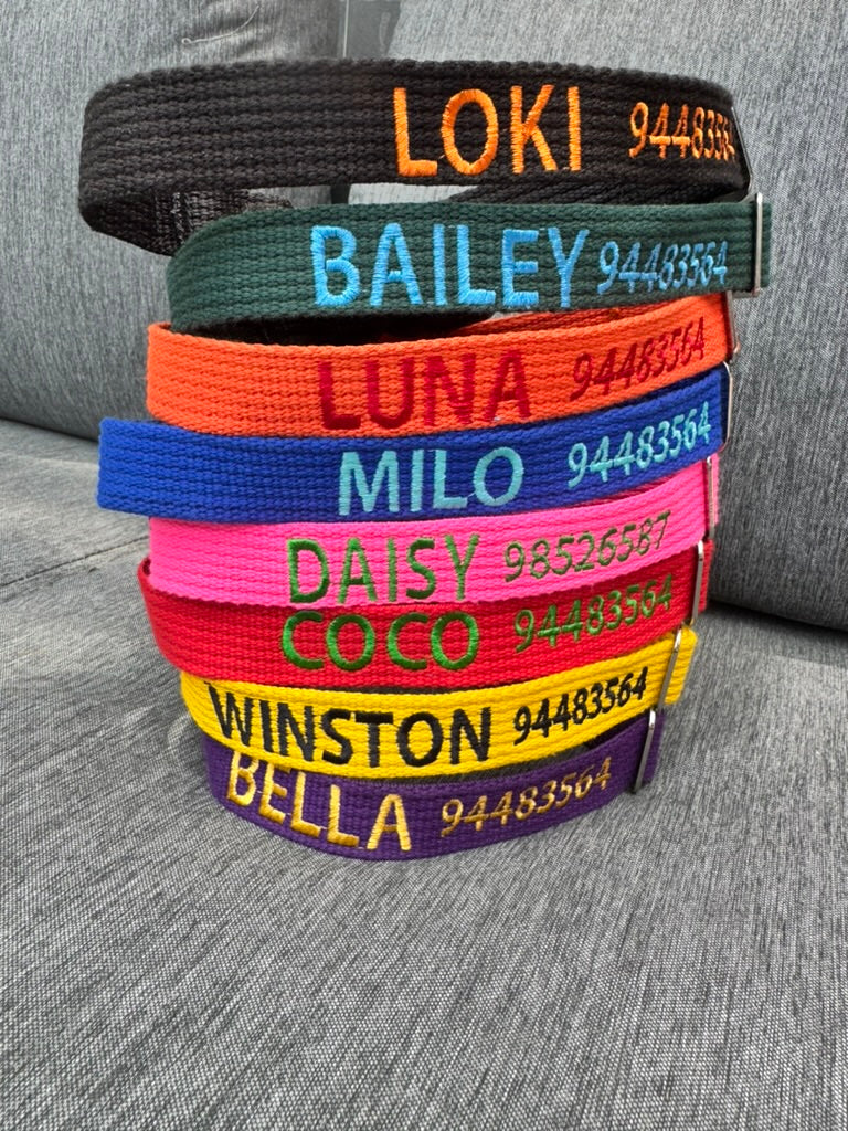 CUSTOM Embroidered Collars